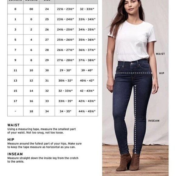 New LEVI'S Women's 711 Skinny Ankle, pants Jeans camo size 00 waist 24 - Picture 12 of 15